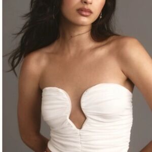 Anthropologie Strapless Sculpted Top